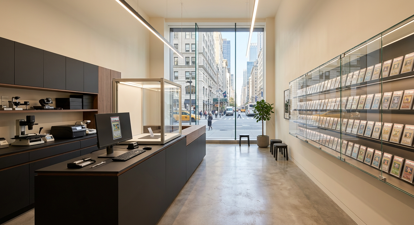 Grading counter and imaging stations at the NYC flagship concept